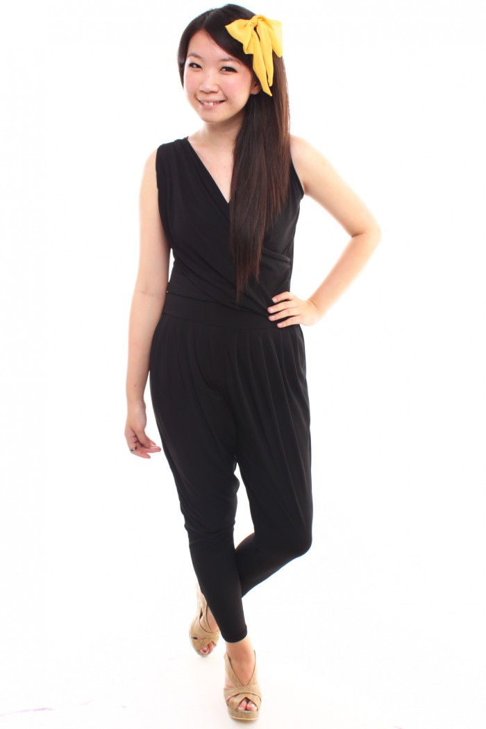 pleated jumpsuit