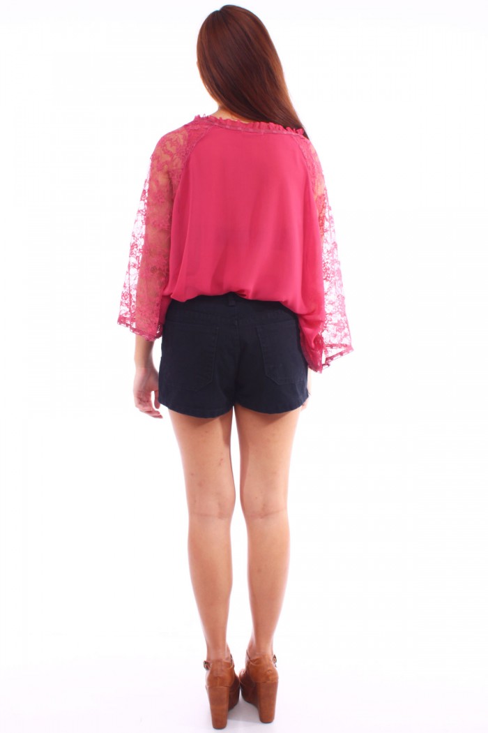 lace sleeves top